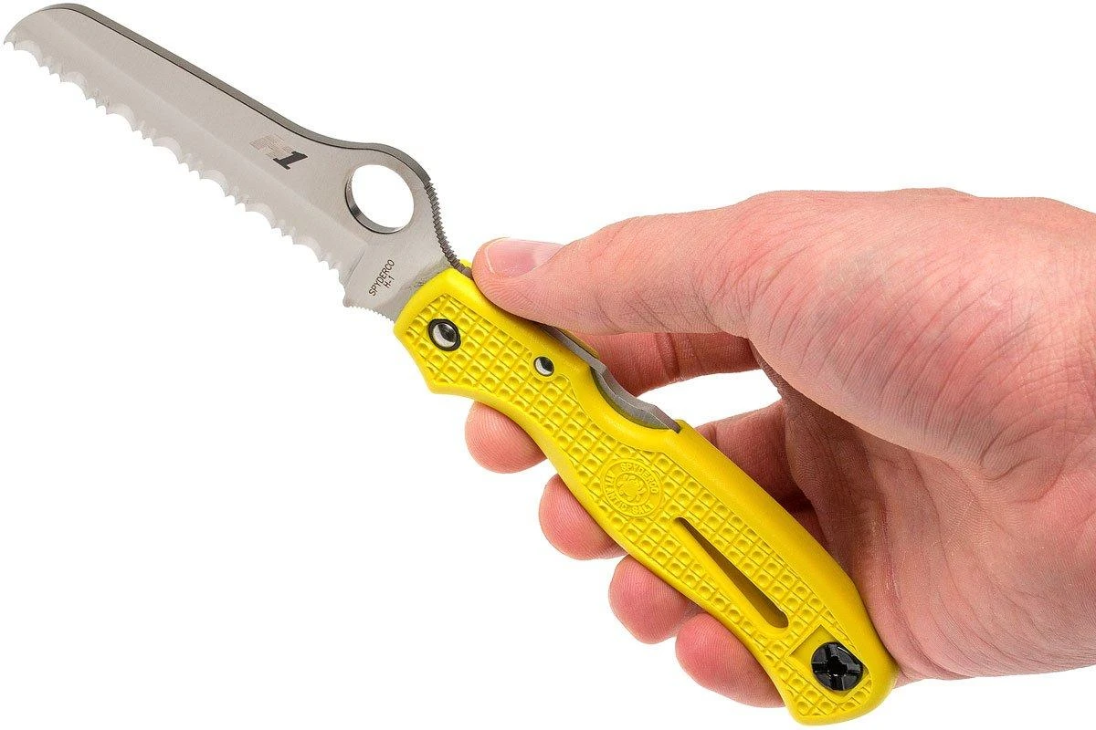 Spyderco C89 Atlantic Salt, Amarillo, Dentado 10 Spyderco C89 Atlantic Salt, Amarillo, Dentado - Imagen 8