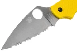Spyderco UK Penknife Salt LC200N Serrated C94SYL Yellow Navaja -Knives And Tools Comercio SPC94SYL 03 spyderco