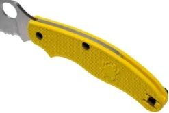 Spyderco UK Penknife Salt LC200N Serrated C94SYL Yellow Navaja -Knives And Tools Comercio SPC94SYL 07 spyderco