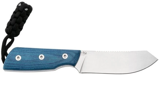 StraightLine Digger DG-BC Stonewashed 14C28N, Blue Canvas Micarta, Cuchillo Fijo 4 StraightLine Digger DG-BC Stonewashed 14C28N, Blue Canvas Micarta, Cuchillo Fijo - Imagen 2