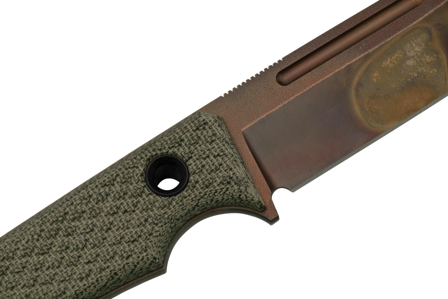 TRC Knives K-1S, Elmax Apocalypse Finish, Green Canvas Micarta, Cuchillo Fijo 7 TRC Knives K-1S, Elmax Apocalypse Finish, Green Canvas Micarta, Cuchillo Fijo - Imagen 5