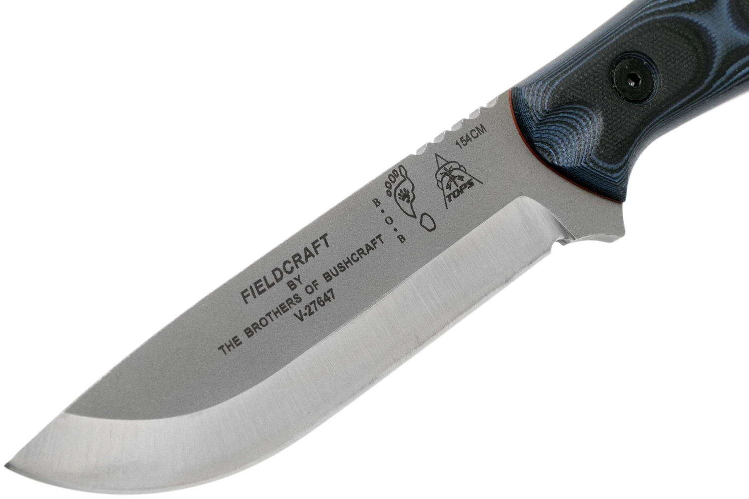 TOPS Knives B.O.B. Fieldcraft154CM Blue/Black Micarta BROS-154-BB Cuchillo Bushcraft 5 TOPS Knives B.O.B. Fieldcraft154CM Blue/Black Micarta BROS-154-BB Cuchillo Bushcraft - Imagen 3