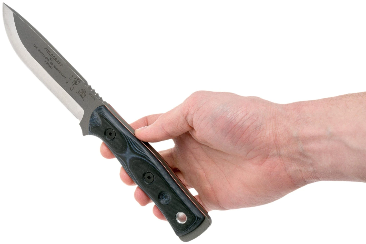 TOPS Knives B.O.B. Fieldcraft154CM Blue/Black Micarta BROS-154-BB Cuchillo Bushcraft 8 TOPS Knives B.O.B. Fieldcraft154CM Blue/Black Micarta BROS-154-BB Cuchillo Bushcraft - Imagen 6