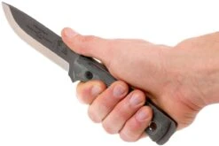 TOPS Knives B.O.B. Fieldcraft154CM Grey/Black Micarta BROS-154-BLM Cuchillo Bushcraft -Knives And Tools Comercio TK BROS 154 BLM 07 tops knives tk bros 154 blm 07