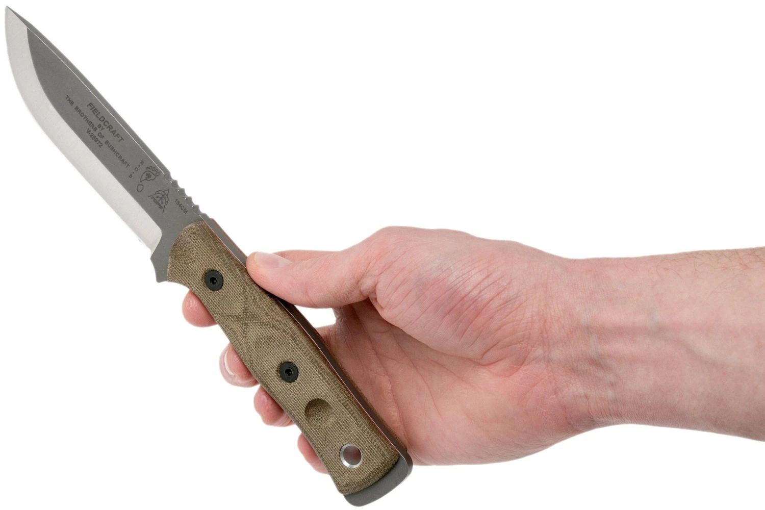 TOPS Knives B.O.B. Fieldcraft154CM Green Canvas Micarta BROS-154-GCM Cuchillo Bushcraft 8 TOPS Knives B.O.B. Fieldcraft154CM Green Canvas Micarta BROS-154-GCM Cuchillo Bushcraft - Imagen 6