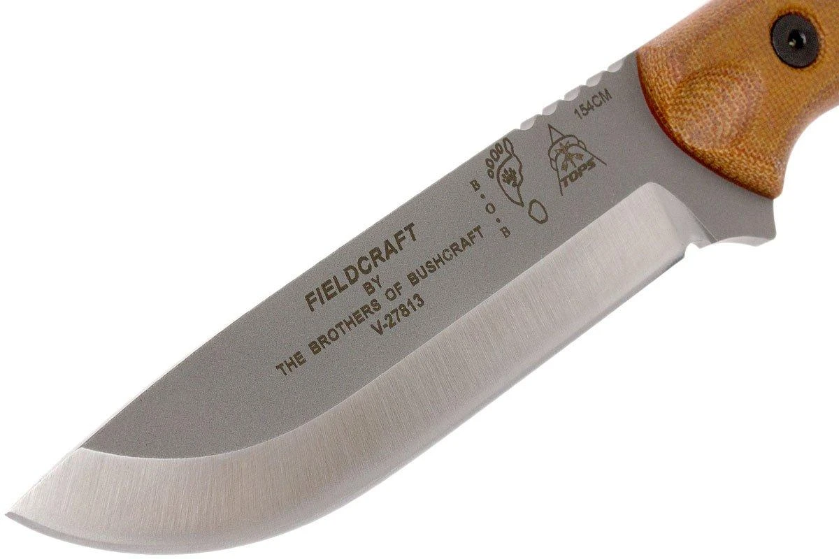 TOPS Knives B.O.B. Fieldcraft154CM Tan Canvas Micarta BROS-154-TC 5 TOPS Knives B.O.B. Fieldcraft154CM Tan Canvas Micarta BROS-154-TC - Imagen 3