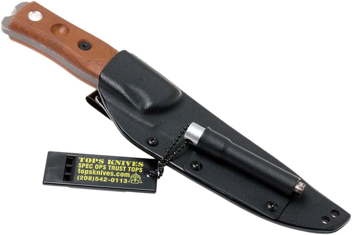 TOPS Knives B.O.B. Fieldcraft154CM Tan Canvas Micarta BROS-154-TC 10 TOPS Knives B.O.B. Fieldcraft154CM Tan Canvas Micarta BROS-154-TC - Imagen 8
