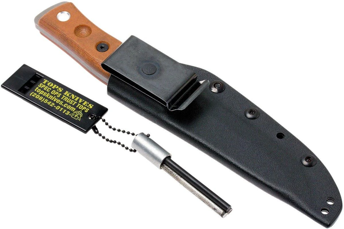 TOPS Knives B.O.B. Fieldcraft154CM Tan Canvas Micarta BROS-154-TC 11 TOPS Knives B.O.B. Fieldcraft154CM Tan Canvas Micarta BROS-154-TC - Imagen 9
