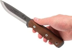 TOPS Knives B.O.B. FieldcraftBrown Micarta, Tumbled Finish BROS-TBF -Knives And Tools Comercio TK BROS TBF 06 tops knives tk bros tbf 06