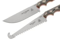 TOPS Knives Muley Combo MCMB-02, 154CM Tumble Finish, Tan Black G10, Kydex Sheath, Set De Caza, Diseño De Leo Espinoza -Knives And Tools Comercio TK MCMB 02 03 tops