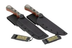 TOPS Knives Muley Combo MCMB-02, 154CM Tumble Finish, Tan Black G10, Kydex Sheath, Set De Caza, Diseño De Leo Espinoza -Knives And Tools Comercio TK MCMB 02 06 tops