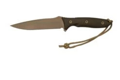 Spartan Blades Moros SB53DEGRNLTN Flat Dark Earth, Green Micarta, Funda Molle-Coyote, Cuchillo De Supervivencia