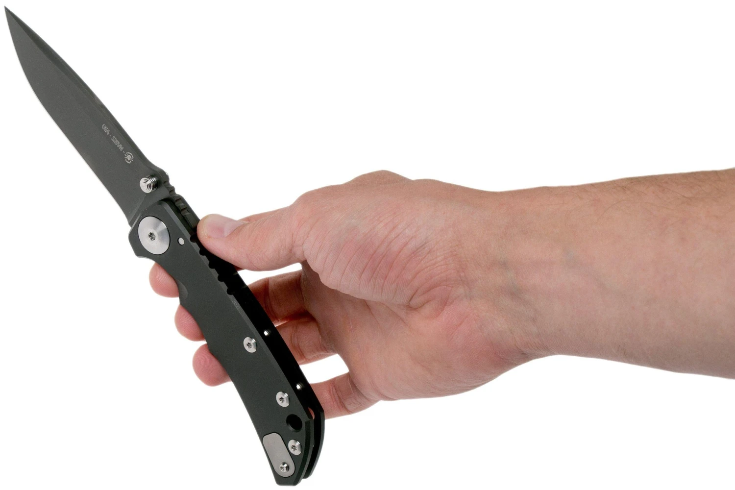 Spartan Blades Harsey Folder, Black PVD, Silver Hardware SF5BK-SHW Navaja 10 Spartan Blades Harsey Folder, Black PVD, Silver Hardware SF5BK-SHW Navaja - Imagen 8