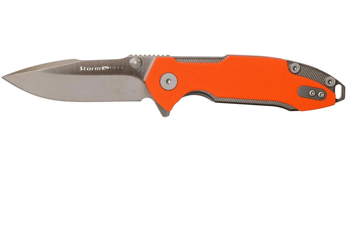 Viper Storm V5954GO Orange G10 - Satin, Rick Hinderer Design 3 Viper Storm V5954GO Orange G10 - Satin, Rick Hinderer Design
