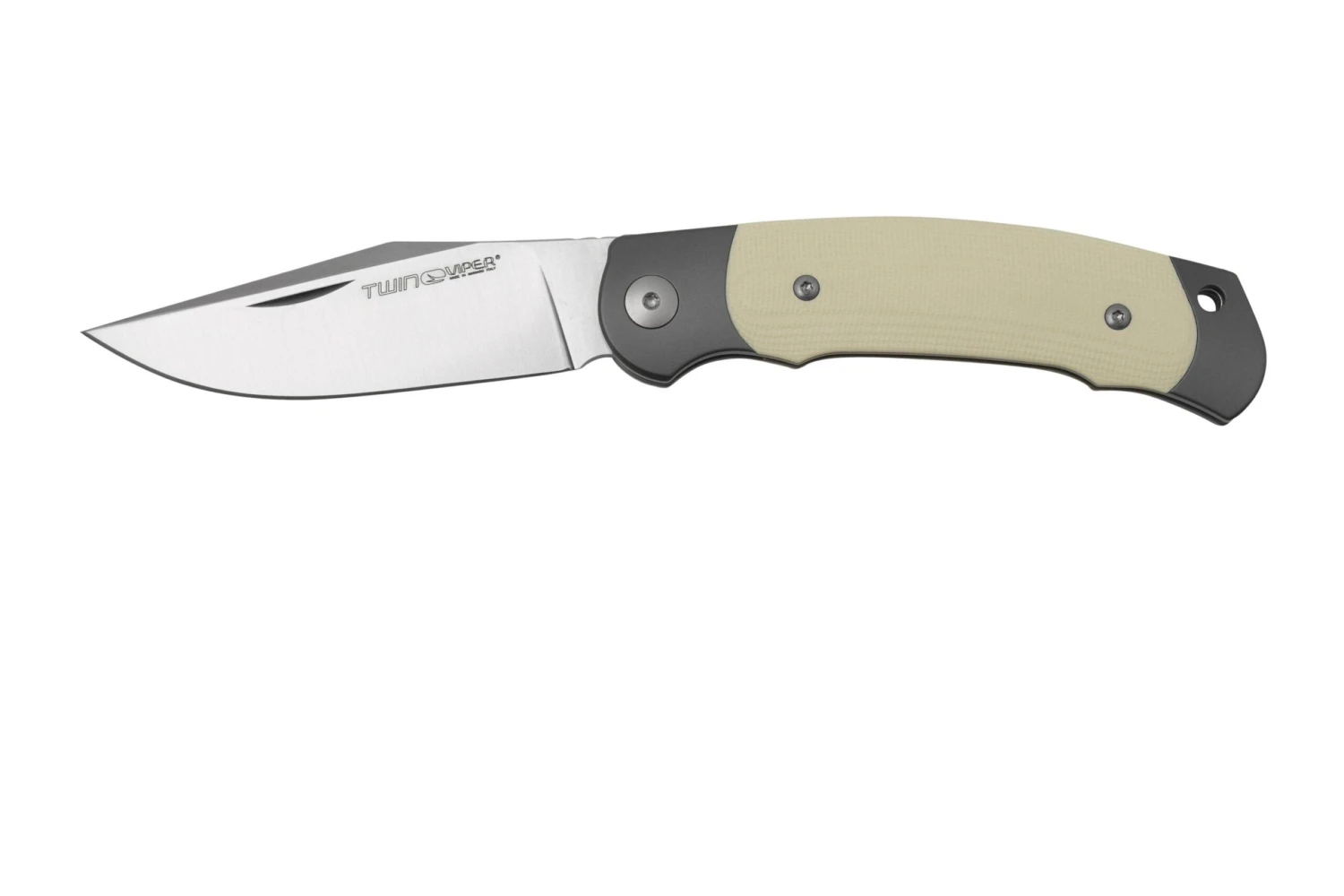 Viper Twin, V6002GI, Satin M390, Ivory G10 Navaja, Diseño Fabrizio Silvestrelli 3 Viper Twin, V6002GI, Satin M390, Ivory G10 Navaja, Diseño Fabrizio Silvestrelli
