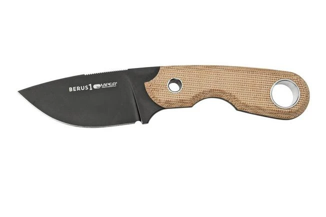 Viper Berus 1 VT4012DCN M390 PVD Black, Natural Canvas Micarta Cuchillo Fijo, Diseño Rumici 3 Viper Berus 1 VT4012DCN M390 PVD Black, Natural Canvas Micarta Cuchillo Fijo, Diseño Rumici