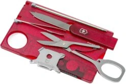 Victorinox SwissCard Lite Rojo Transparente 0.7300.T -Knives And Tools Comercio VT0 7300 T 02 victorinox