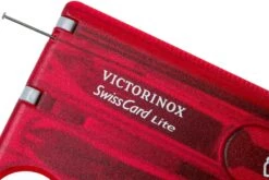 Victorinox SwissCard Lite Rojo Transparente 0.7300.T -Knives And Tools Comercio VT0 7300 T 03 victorinox