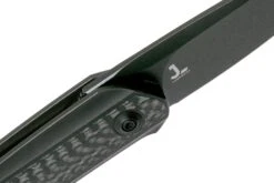 WE Knife Black Void Opus 2010V-1, V Grind, Twill Navaja Fibra De Carbono, Diseño Justin Lundquist -Knives And Tools Comercio WK2010V 1 06 we knife