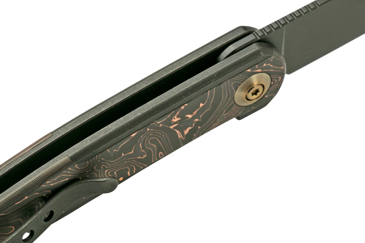 WE Knife Smooth Sentinel WE20043-6 Titanium Copper Foil Fibra De Carbono, Navaja 8 WE Knife Smooth Sentinel WE20043-6 Titanium Copper Foil Fibra De Carbono, Navaja - Imagen 6