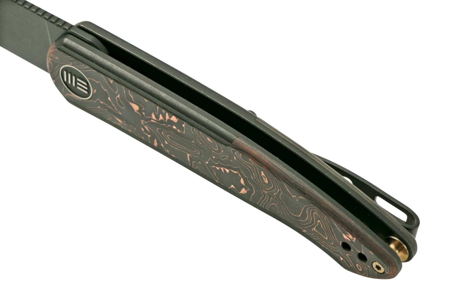 WE Knife Smooth Sentinel WE20043-6 Titanium Copper Foil Fibra De Carbono, Navaja 9 WE Knife Smooth Sentinel WE20043-6 Titanium Copper Foil Fibra De Carbono, Navaja - Imagen 7