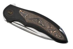 WE Knife Makani WE21048B-1, Black Titanium, Copper Foil Carbonfiber Inlay, CPM 20CV Navaja -Knives And Tools Comercio WKWE21048B 1 06 weknife