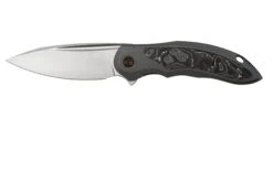 WE Knife Makani WE21048B-2, Grey Titanium, Aluminium Foil Carbonfiber Inlay, CPM 20CV Navaja