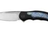 WE Knife Makani WE21048B-3, Black Titanium, Flamed Titanium Inlay, CPM 20CV Navaja