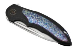 WE Knife Makani WE21048B-3, Black Titanium, Flamed Titanium Inlay, CPM 20CV Navaja -Knives And Tools Comercio WKWE21048B 3 06 weknife