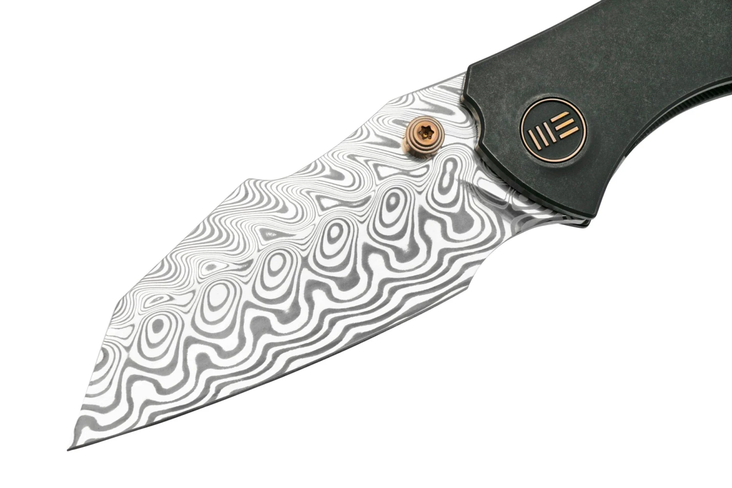 WE Knife High-Fin, WE22005-DS1, Black Titanium, Hakkapella Damasteel Navaja 4 WE Knife High-Fin, WE22005-DS1, Black Titanium, Hakkapella Damasteel Navaja - Imagen 3