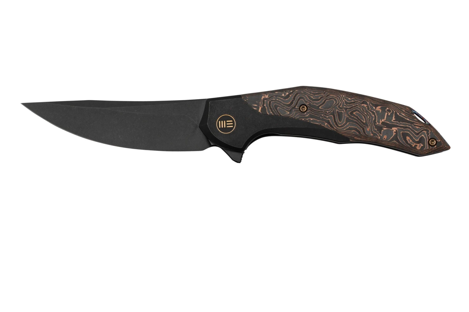 WE Knife Merata, WE22008B-1 Limited Edition, Black Titanium, CopperFoil Carbonfiber, CPM 20CV Navaja 3 WE Knife Merata, WE22008B-1 Limited Edition, Black Titanium, CopperFoil Carbonfiber, CPM 20CV Navaja