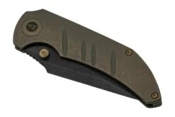 WE Knife Riff-Raff Bronze Titanium, Blackwashed CPM 20CV WE22020B-1 Navaja, Diseño De Matt Christensen -Knives And Tools Comercio WKWE22020B 1 06 weknife