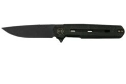 WE Knife Navo Black Canvas Micarta, Blackwashed CPM 20CV WE22026-1 Navaja, Diseño De Ostap Hel