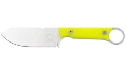 White River Firecraft 3.5 Pro, Stonewashed Magnacut, Yellow G10, Cuchillo De Supervivencia, Funda Kydex Con Yesquero