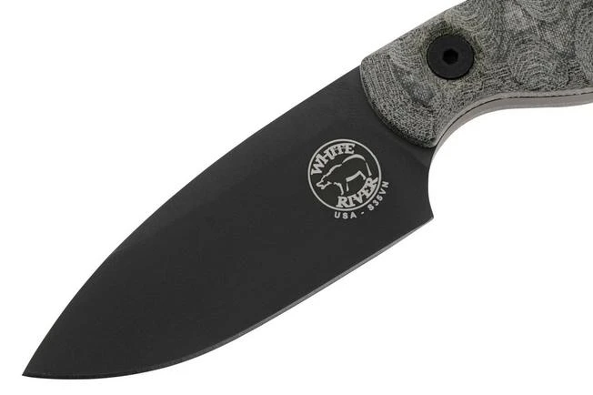 White River Knives GTI 3, Black CPM S35VN, Black Olive Micarta, Cuchillo Fijo, Justin Gingrich Design 5 White River Knives GTI 3, Black CPM S35VN, Black Olive Micarta, Cuchillo Fijo, Justin Gingrich Design - Imagen 3