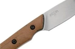 White River Knives Brave WRSS-BRV-MNB Stonewashed MagnaCut, Natural Canvas Micarta, Cuchillo De Caza, Diseño De Smith And Sons -Knives And Tools Comercio WRSS BRV MNB 05 whiteriver