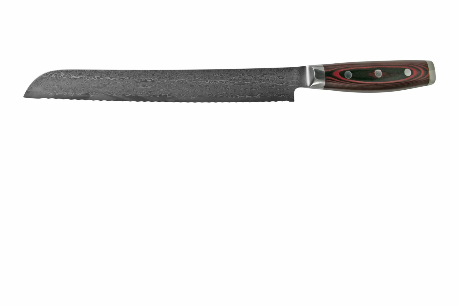 Yaxell Super Gou 37108 Cuchillo De Pan Acero De Damasco De 161 Capas, 23 Cm 3 Yaxell Super Gou 37108 Cuchillo De Pan Acero De Damasco De 161 Capas, 23 Cm